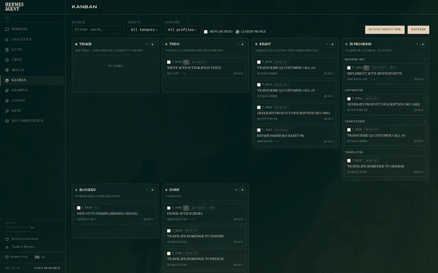 Kanban multi-agente